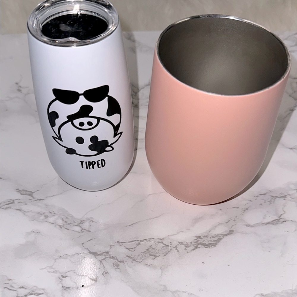 Tumbler Set - White and Pink